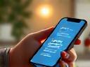 Customer booking courier service on mobile phone